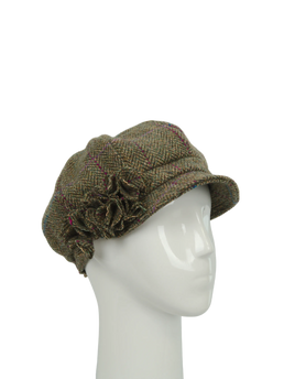 Harris Tweed Ladies Flower Hat - (HW) HB162