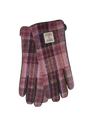 Harris Tweed Ladies Gloves - Pink/Burgundy Check (GA)