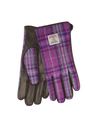 Harris Tweed Ladies Gloves - Purple/Mint Check (GA)