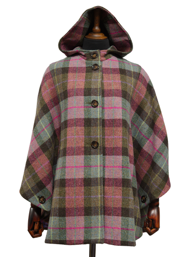 Harris Tweed Ladies Hooded Cape - A0254