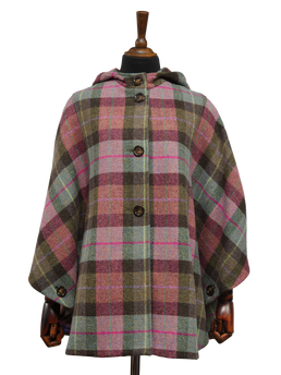 Harris Tweed Ladies Hooded Cape A0254