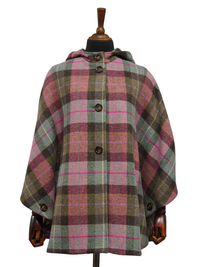 Harris Tweed Ladies Hooded Cape A0254