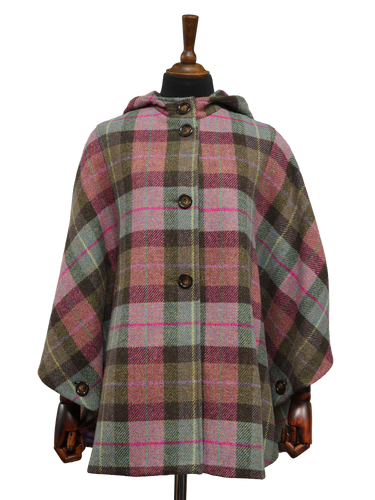 Harris Tweed Ladies Hooded Cape - A0254