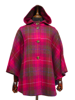 Harris Tweed Ladies Hooded Cape A031