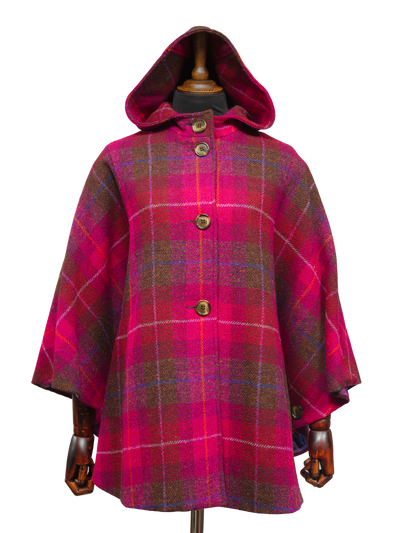 Harris Tweed Ladies Hooded Cape - A031