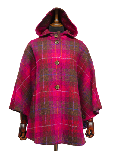 Harris Tweed Ladies Hooded Cape - A031