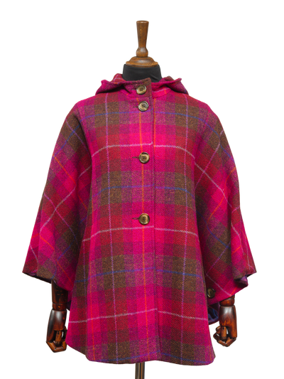 Harris Tweed Ladies Hooded Cape - A031