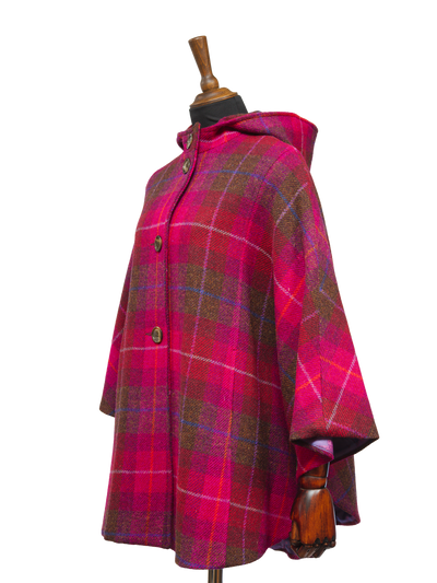 Harris Tweed Ladies Hooded Cape - A031