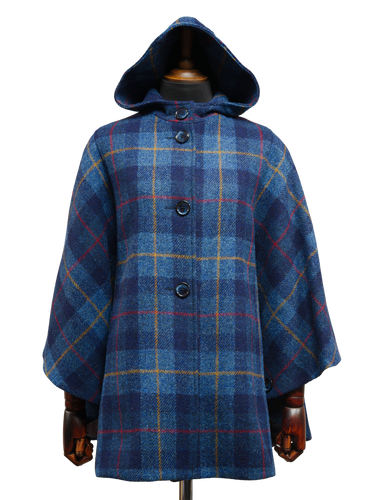 Harris Tweed Ladies Hooded Cape - A075