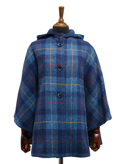 Harris Tweed Ladies Hooded Cape A075