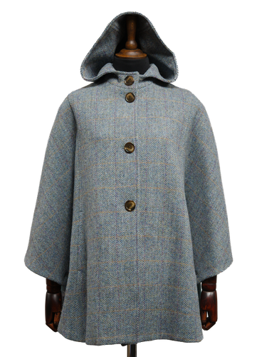 Harris Tweed Ladies Hooded Cape - HB132