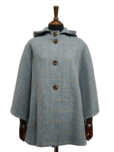 Harris Tweed Ladies Hooded Cape - HB132