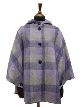 Harris Tweed Ladies Hooded Cape HB156