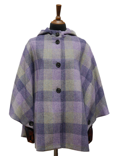 Harris Tweed Ladies Hooded Cape HB156