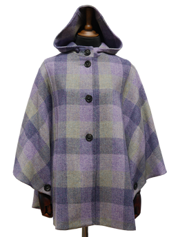 Harris Tweed Ladies Hooded Cape HB156