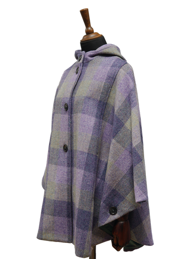 Harris Tweed Ladies Hooded Cape HB156