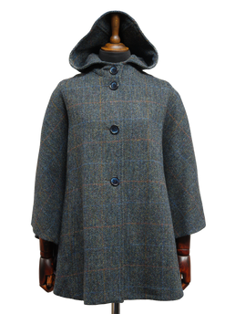 Harris Tweed Ladies Hooded Cape HB80