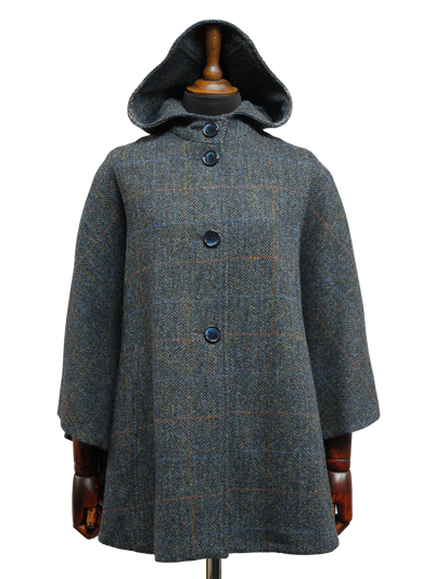Harris Tweed Ladies Hooded Cape HB80