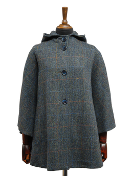 Harris Tweed Ladies Hooded Cape HB80