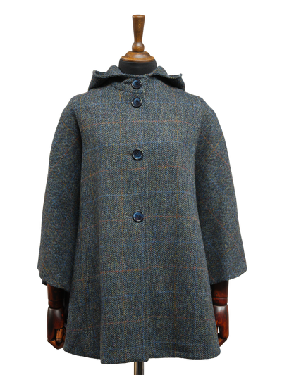 Harris Tweed Ladies Hooded Cape HB80