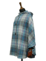 Harris Tweed Ladies Hooded Cape Lavender Check
