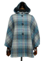 Harris Tweed Ladies Hooded Cape Lavender Check