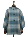 Harris Tweed Ladies Hooded Cape Lavender Check