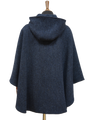Harris Tweed Ladies Hooded Cape Navy Herringbone