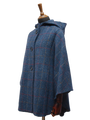 Harris Tweed Ladies Hooded Cape Ocean