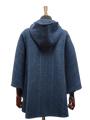 Harris Tweed Ladies Hooded Cape Ocean