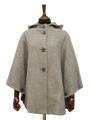 Harris Tweed Ladies Hooded Cape Pink Check