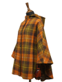 Harris Tweed Ladies Hooded Cape Rust