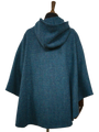 Harris Tweed Ladies Hooded Cape Teal