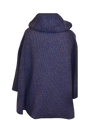 Harris Tweed Ladies Hooded Cape Violet (Black Buttons)