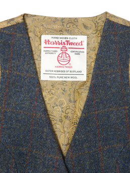 Harris Tweed Ladies Janet Waistcoat Blue Multi