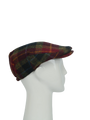 Harris Tweed Ladies Flat Cap - Green/Rust Check (HH)
