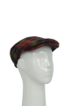 Harris Tweed Ladies Flat Cap - Green/Rust Check (HH)