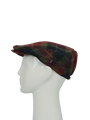 Harris Tweed Ladies Flat Cap - Green/Rust Check (HH)