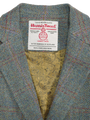 Harris Tweed Ladies Mabel Long Coat Teal Check