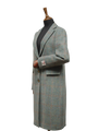 Harris Tweed Ladies Mabel Long Coat Teal Check