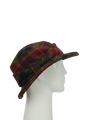 Harris Tweed Melrose Brimmed Hat - Green/Rust Check(HH)
