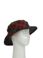 Harris Tweed Melrose Brimmed Hat - Green/Rust Check(HH)