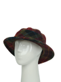 Harris Tweed Melrose Brimmed Hat - Green/Rust Check(HH)