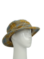 Harris Tweed Melrose Brimmed Hat - Mustard Check (HH)