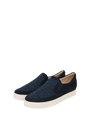 Harris Tweed Ladies Plimsoles Navy Herringbone