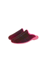 Harris Tweed Ladies Slippers - Cerise Check A031