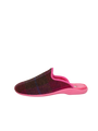 Harris Tweed Ladies Slippers - Cerise Check A031