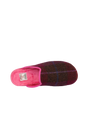 Harris Tweed Ladies Slippers - Cerise Check A031