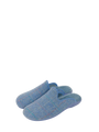 Harris Tweed Ladies Slippers Sky Windowpane