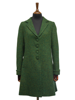 Harris Tweed Ladies Tara Coat Bottle Green